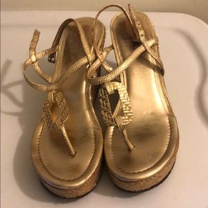Lilly Pulitzer Gold Wedges